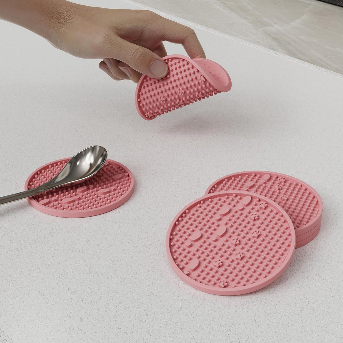 Silicone Drink Coasters Set of 2, Coaster for Desk Office