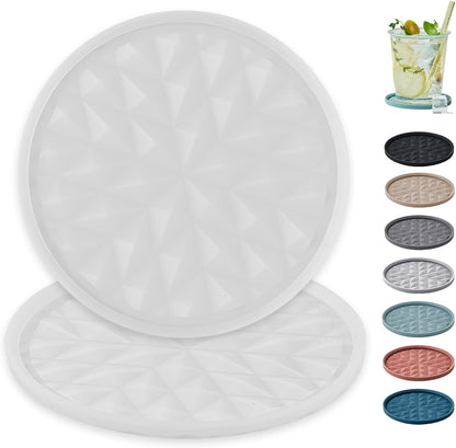 Silicone Drink Coasters Set of 2, Coaster for Desk Office