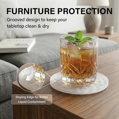 Silicone Drink Coasters Set of 2, Coaster for Desk Office