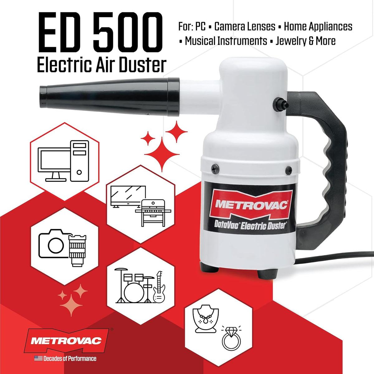 DataVac Computer Duster & Cleaner Super Powerful Electronic Dust Blower Environmentally Friendly