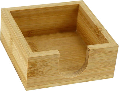 Walnut Wood Sticky Notes Holder - 4x6 Inch Memo Pads Dispenser