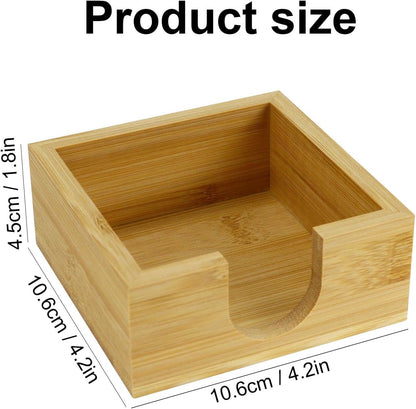 Walnut Wood Sticky Notes Holder - 4x6 Inch Memo Pads Dispenser