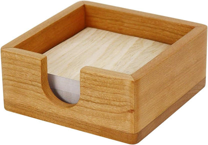 Walnut Wood Sticky Notes Holder - 4x6 Inch Memo Pads Dispenser