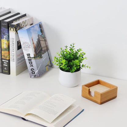 Walnut Wood Sticky Notes Holder - 4x6 Inch Memo Pads Dispenser
