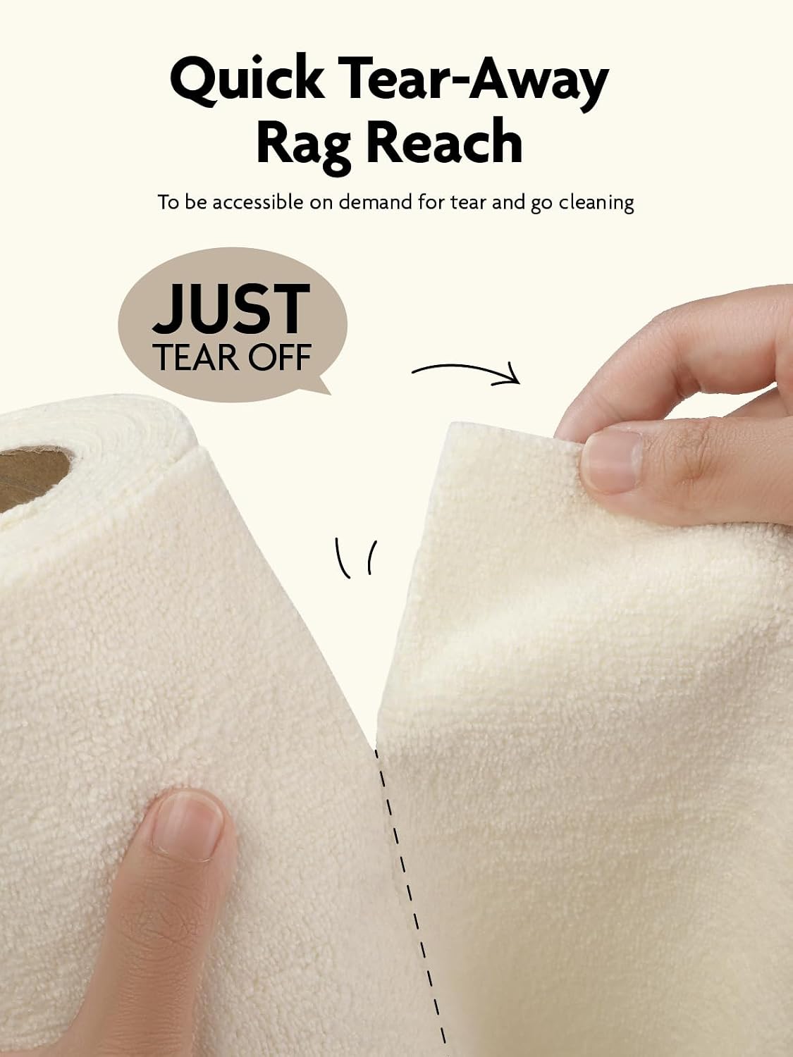 Microfiber Cleaning Cloth Roll- 40 Sheets, 12" x 12" (Grey)