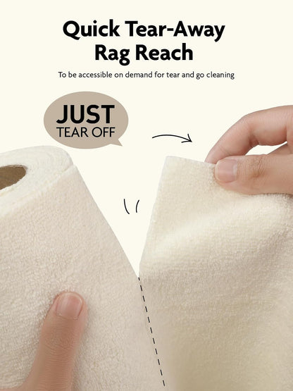 Microfiber Cleaning Cloth Roll- 40 Sheets, 12" x 12" (Grey)