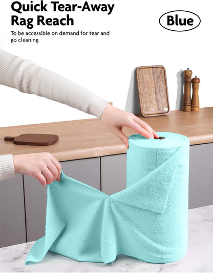 Microfiber Cleaning Cloth Roll- 40 Sheets, 12" x 12" (Grey)