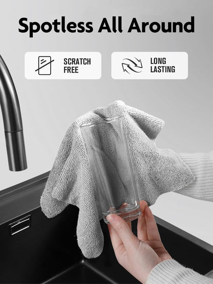 Microfiber Cleaning Cloth Roll- 40 Sheets, 12" x 12" (Grey)