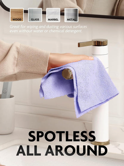 Microfiber Cleaning Cloth Roll- 40 Sheets, 12" x 12" (Grey)