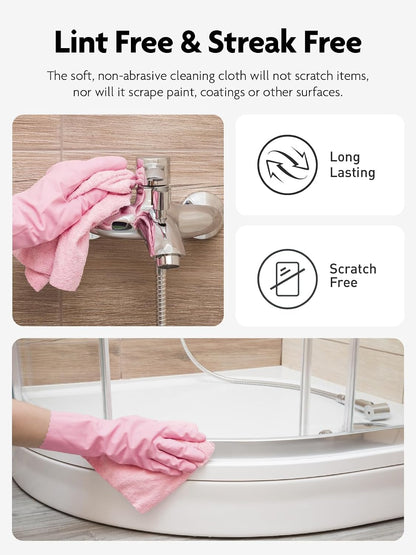 Microfiber Cleaning Cloth Roll- 40 Sheets, 12" x 12" (Grey)