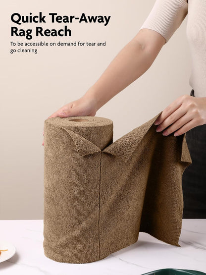 Microfiber Cleaning Cloth Roll- 40 Sheets, 12" x 12" (Grey)