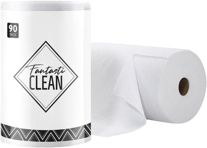 Microfiber Cleaning Cloth Roll- 40 Sheets, 12" x 12" (Grey)