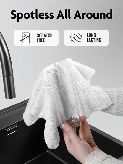 Microfiber Cleaning Cloth Roll- 40 Sheets, 12" x 12" (Grey)