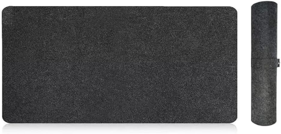 Large Felt Desk Pad, Desk Protective Computer Pad Minimalistic Felt Desk Mat 39.37''x15.75'' Anti-Slip Protective Computer Mat for Keyboard and Mouse 100x40cm (Dark Gray)