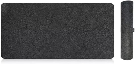 Large Felt Desk Pad, Desk Protective Computer Pad Minimalistic Felt Desk Mat 39.37''x15.75'' Anti-Slip Protective Computer Mat for Keyboard and Mouse 100x40cm (Dark Gray)