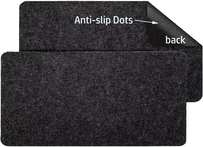 Large Felt Desk Pad, Desk Protective Computer Pad Minimalistic Felt Desk Mat 39.37''x15.75'' Anti-Slip Protective Computer Mat for Keyboard and Mouse 100x40cm (Dark Gray)