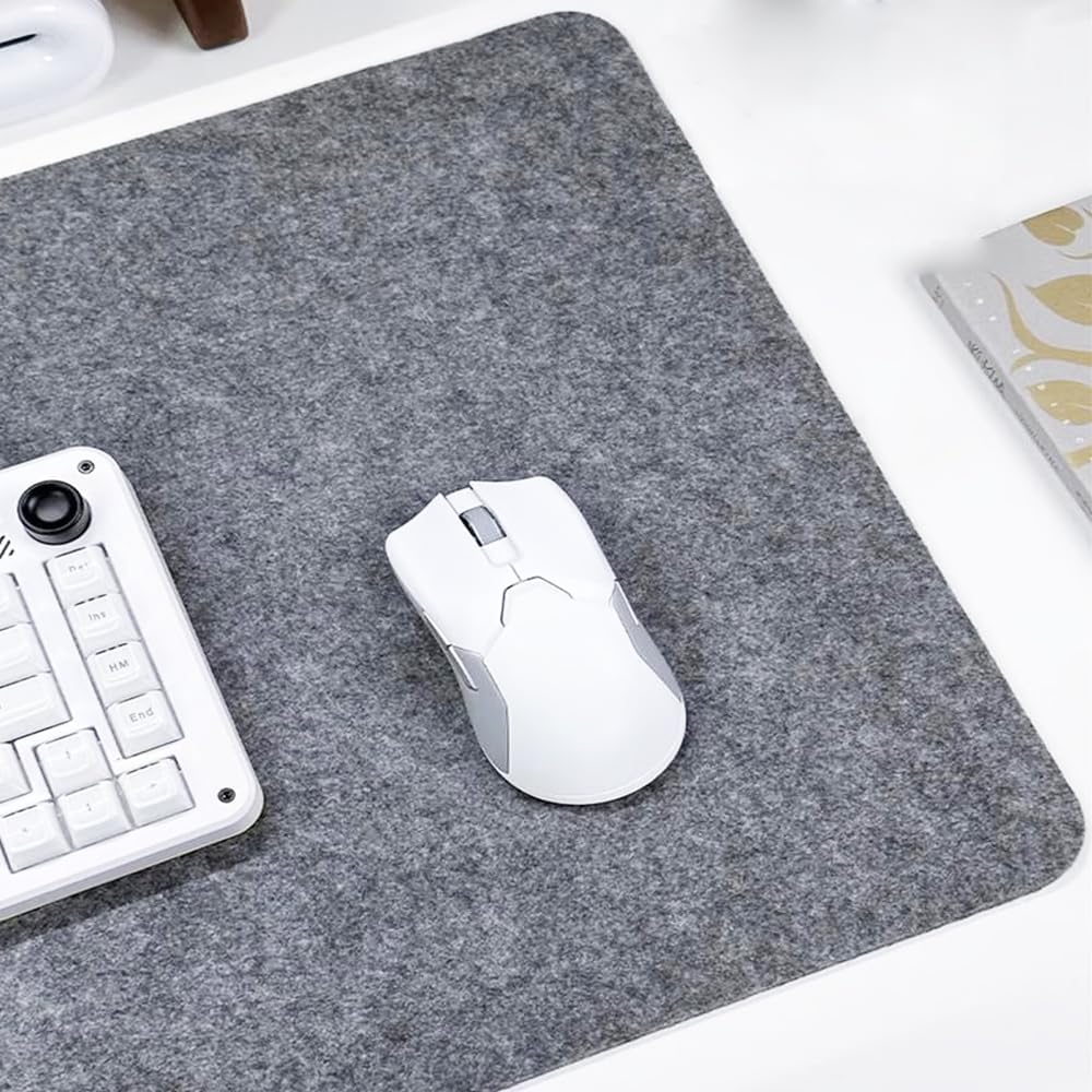 Large Felt Desk Pad, Desk Protective Computer Pad Minimalistic Felt Desk Mat 39.37''x15.75'' Anti-Slip Protective Computer Mat for Keyboard and Mouse 100x40cm (Dark Gray)