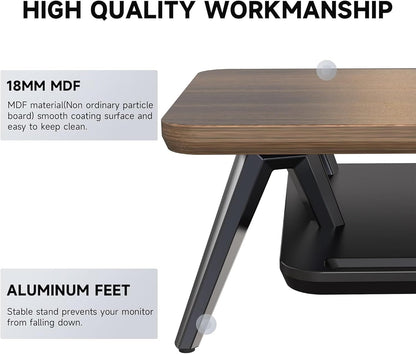 42.5-Inch Monitor Stand Riser with Laptop, Phone & Headphone Holders