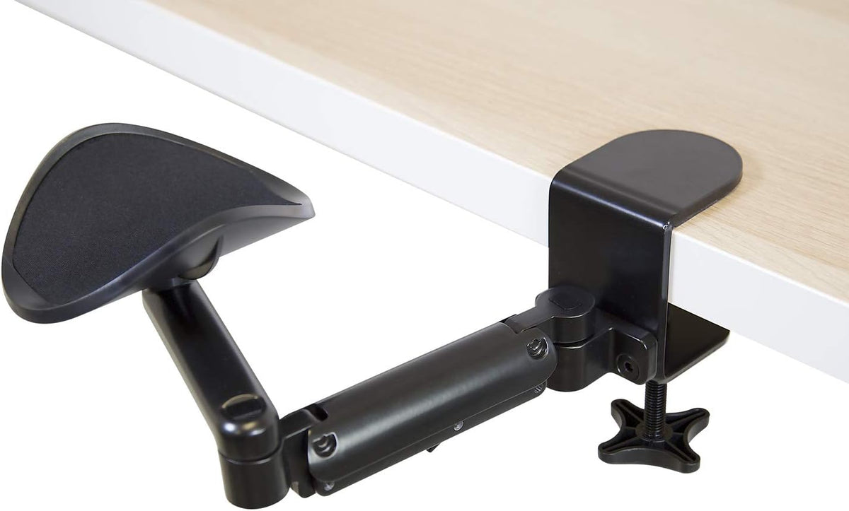 ! Adjustable Arm Rest for Desk, Ergonomic Elbow & Forearm Support, Height Adjustable Full Motion Rotating Desk Arm with Clamp-On Base for Computer & Keyboard Use, Steel Construction (MI-7145)