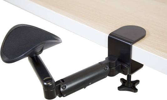 ! Adjustable Arm Rest for Desk, Ergonomic Elbow & Forearm Support, Height Adjustable Full Motion Rotating Desk Arm with Clamp-On Base for Computer & Keyboard Use, Steel Construction (MI-7145)