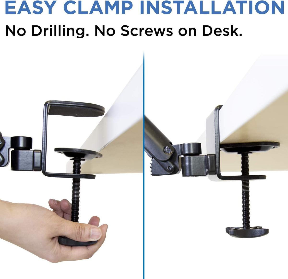 ! Adjustable Arm Rest for Desk, Ergonomic Elbow & Forearm Support, Height Adjustable Full Motion Rotating Desk Arm with Clamp-On Base for Computer & Keyboard Use, Steel Construction (MI-7145)