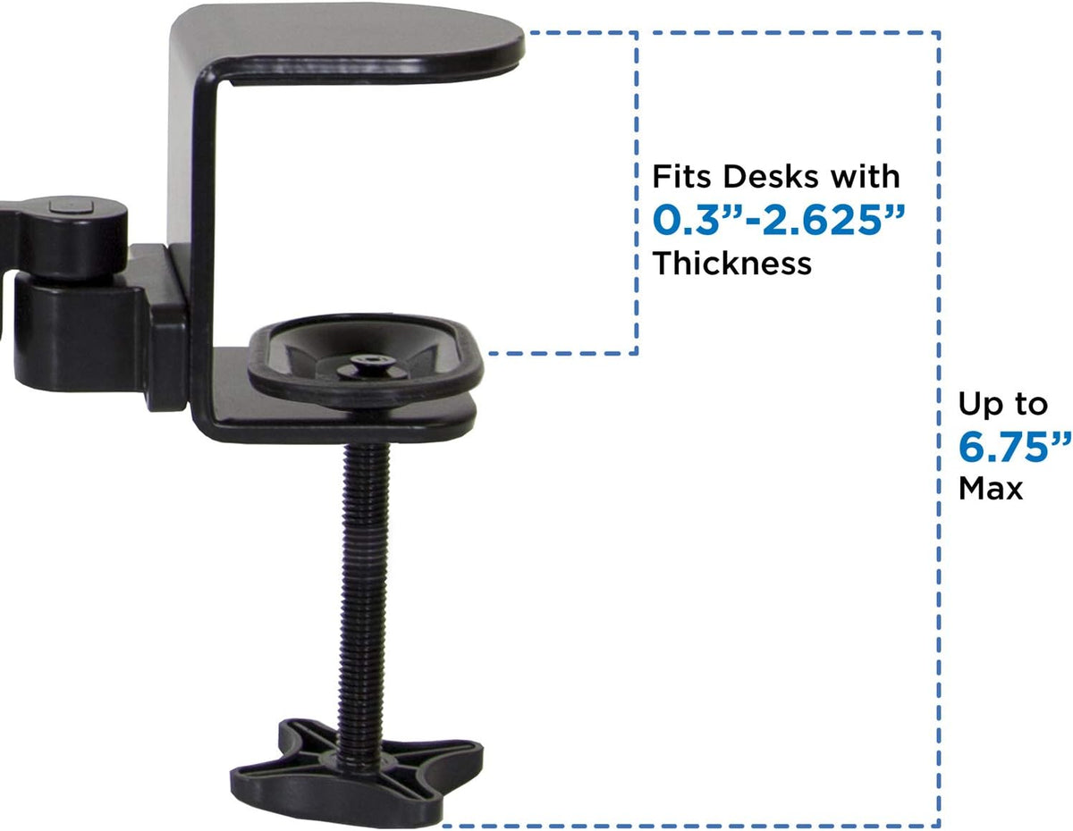 ! Adjustable Arm Rest for Desk, Ergonomic Elbow & Forearm Support, Height Adjustable Full Motion Rotating Desk Arm with Clamp-On Base for Computer & Keyboard Use, Steel Construction (MI-7145)