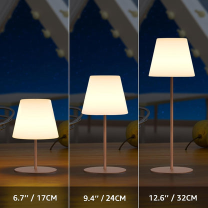 2 Pcs Mini Touch Shower Lamps Waterproof with 2-Step Warm White