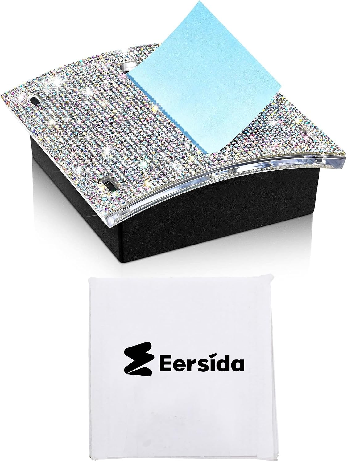 Rhinestone Sticky Note Dispenser 4x4 Pink Bling Holder