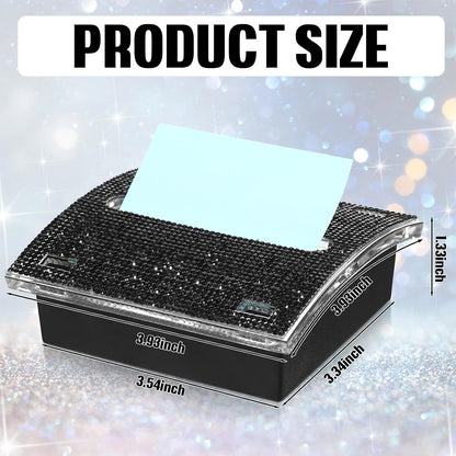 Rhinestone Sticky Note Dispenser 4x4 Pink Bling Holder