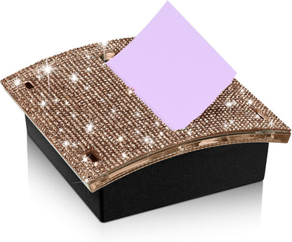 Rhinestone Sticky Note Dispenser 4x4 Pink Bling Holder
