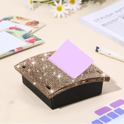 Rhinestone Sticky Note Dispenser 4x4 Pink Bling Holder