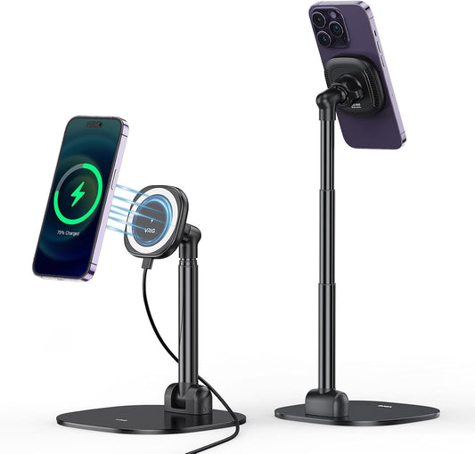 VRIG Magnetic Wireless Charger Phone Stand 360°Rotation Desk Phone Holder