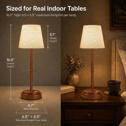 Rechargeable Cordless Table Lamp, Nightstand to End Table,Gold,1 Pack