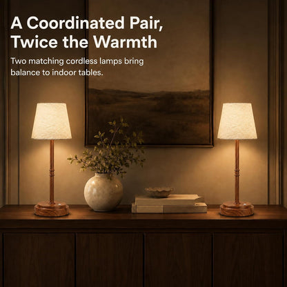 Rechargeable Cordless Table Lamp, Nightstand to End Table,Gold,1 Pack