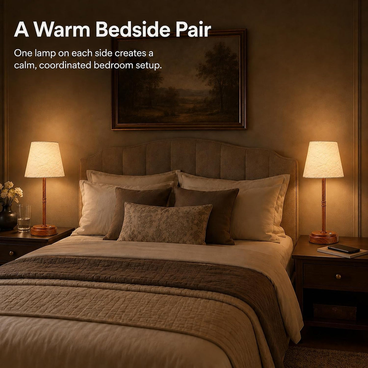 Rechargeable Cordless Table Lamp, Nightstand to End Table,Gold,1 Pack