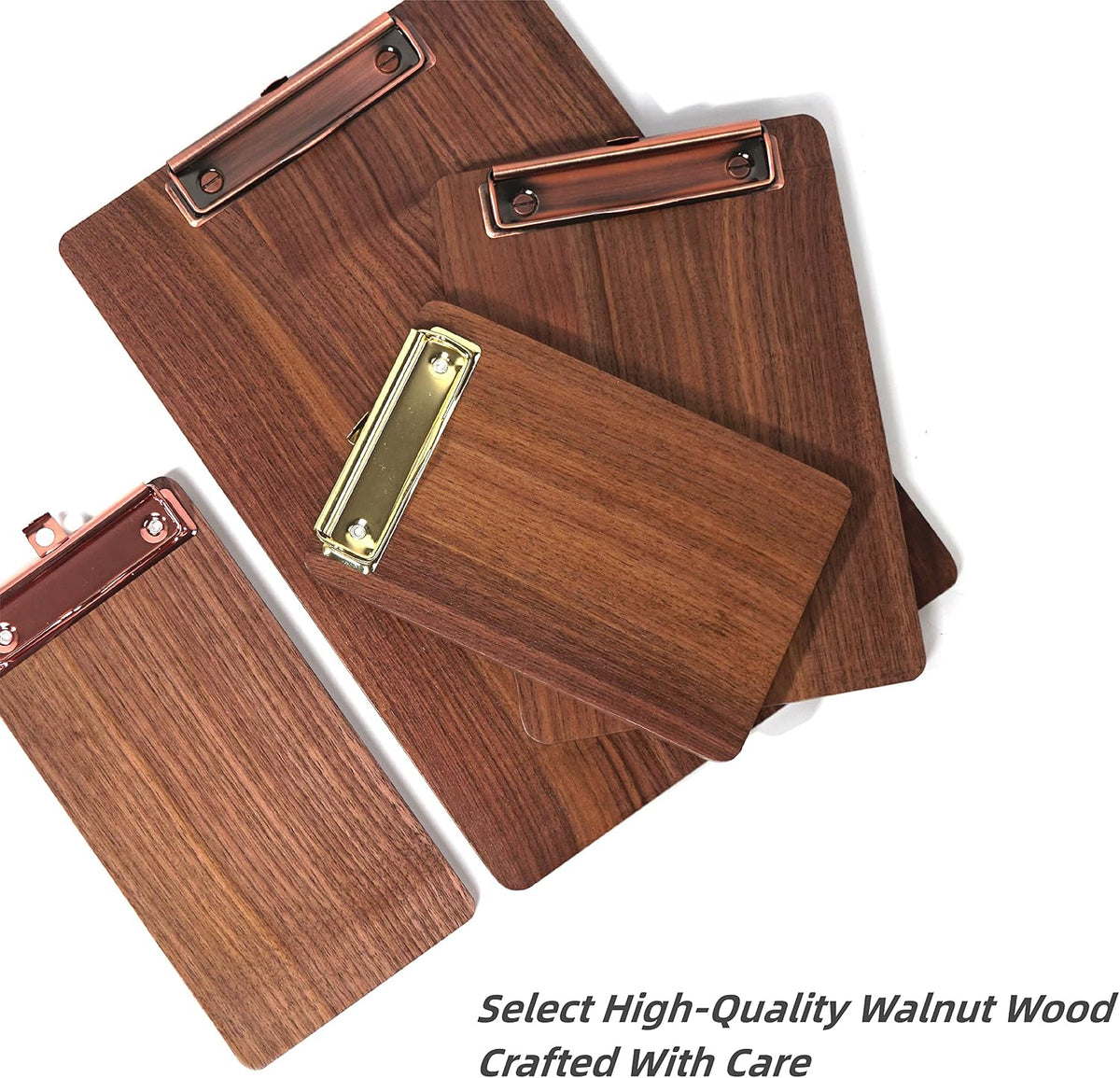 Solid Hardwood Walnut Clipboard with Stand Set - Ideal for Menu Display, Receipt Holder, and More for Restaurants, Bars, Coffee Shops, Self-Service BBQ, Tables, and Countertops