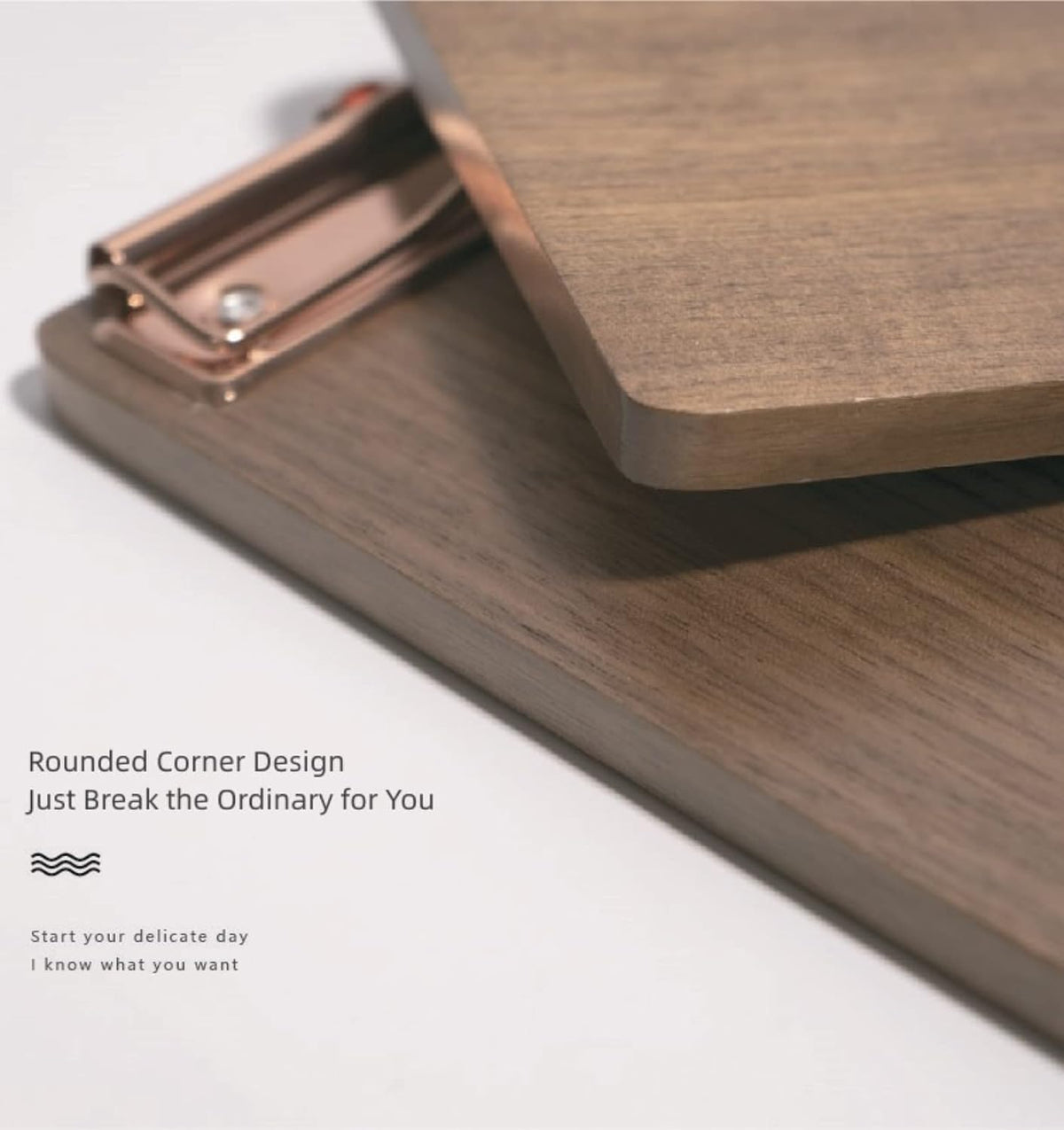 Solid Hardwood Walnut Clipboard with Stand Set - Ideal for Menu Display, Receipt Holder, and More for Restaurants, Bars, Coffee Shops, Self-Service BBQ, Tables, and Countertops