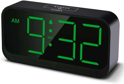 Battery Operated Alarm Clock for Bedroom Travel with Large Numbers