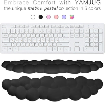 4 in 1 Ergonomic Leather Cloud Wrist Rest Keyboard and Mouse Pad & Coaster
