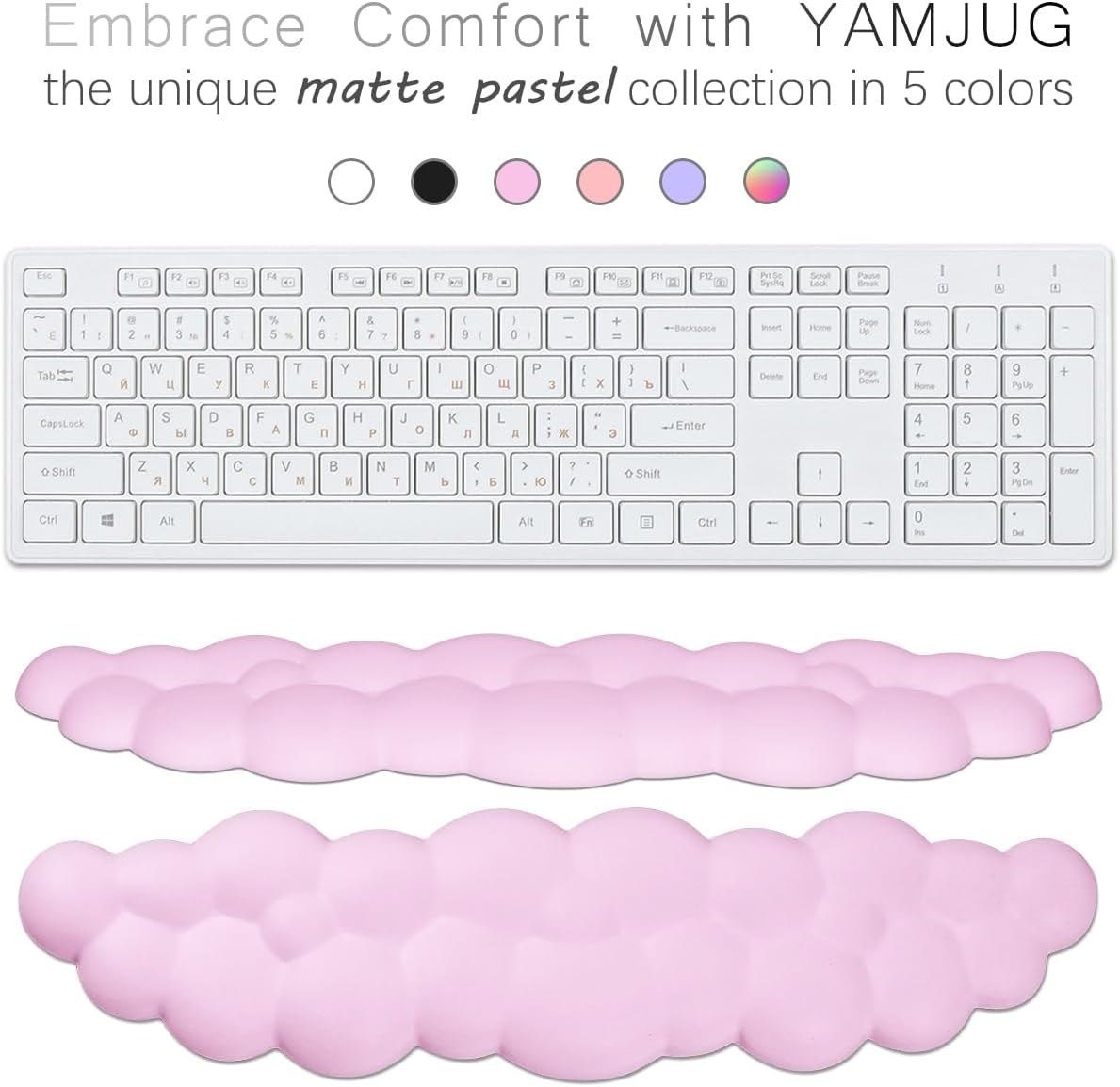 4 in 1 Ergonomic Leather Cloud Wrist Rest Keyboard and Mouse Pad & Coaster