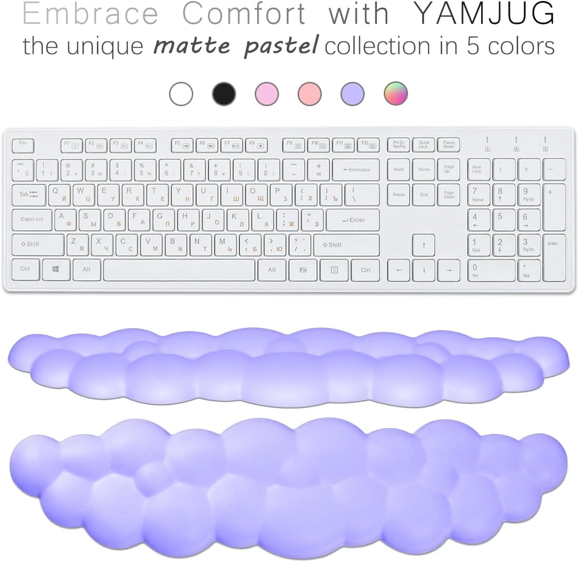 4 in 1 Ergonomic Leather Cloud Wrist Rest Keyboard and Mouse Pad & Coaster