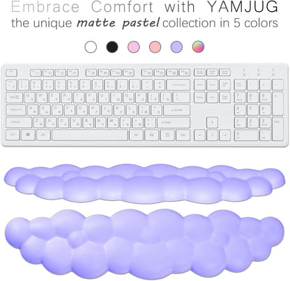 4 in 1 Ergonomic Leather Cloud Wrist Rest Keyboard and Mouse Pad & Coaster