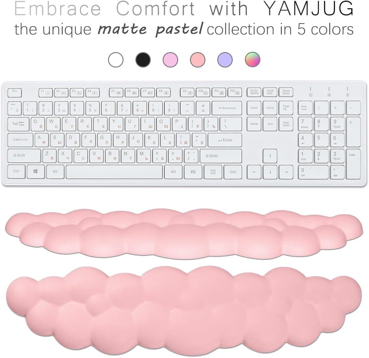 4 in 1 Ergonomic Leather Cloud Wrist Rest Keyboard and Mouse Pad & Coaster