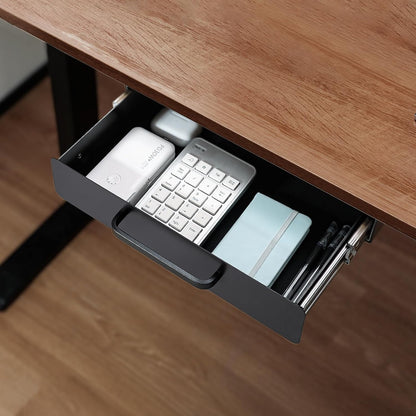 Under Desk Drawer Slide Out, 33inch Under Desk Mounted Pull-out Drawer Attachment, Hidden Under Counter Drawers for office Home Sit Stand Workstation, Black