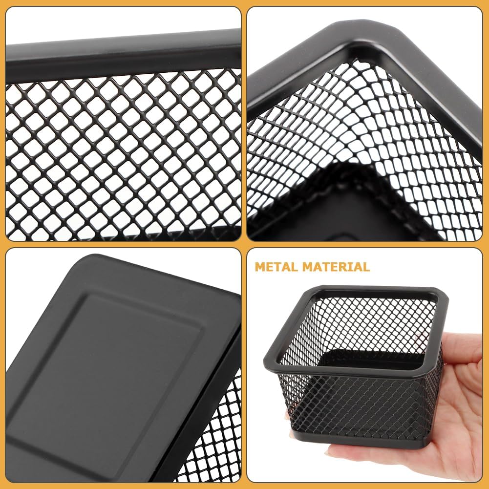 2 Pack Paper Clip Holder for Desk, Stackable Mesh Paperclip Organizer