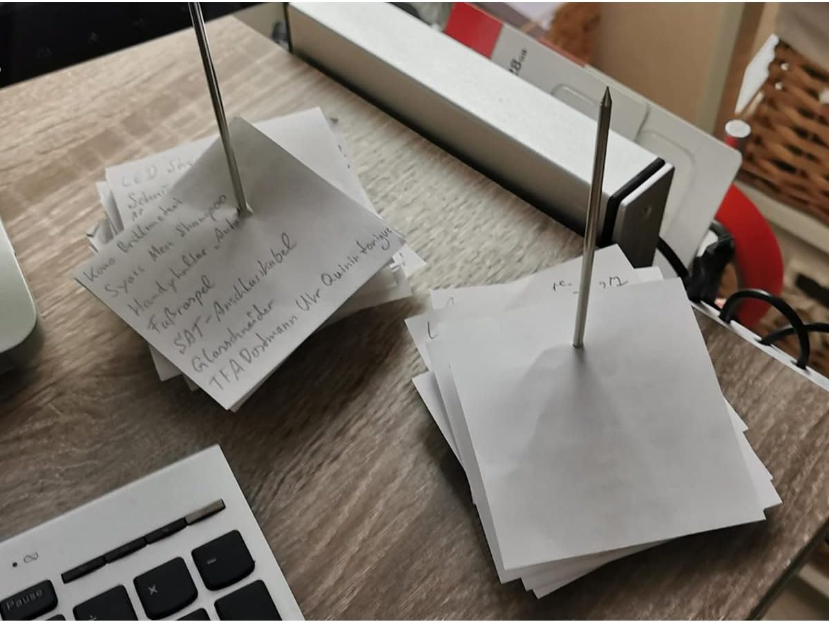 2 Pcs Desk Receipt Holder - Bill Fork Ticket Spike, Restaurant Check Spindle, Memo Holder