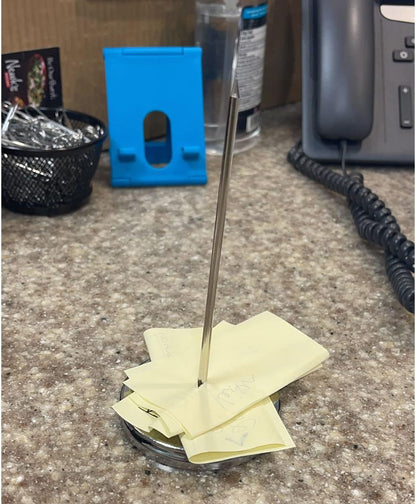 2 Pcs Desk Receipt Holder - Bill Fork Ticket Spike, Restaurant Check Spindle, Memo Holder
