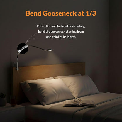 Clip on Light, Book Reading Lamp for Desk, Bed Headboard and Dorm