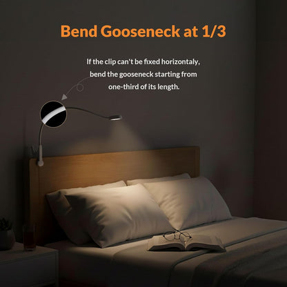 Clip on Light, Book Reading Lamp for Desk, Bed Headboard and Dorm