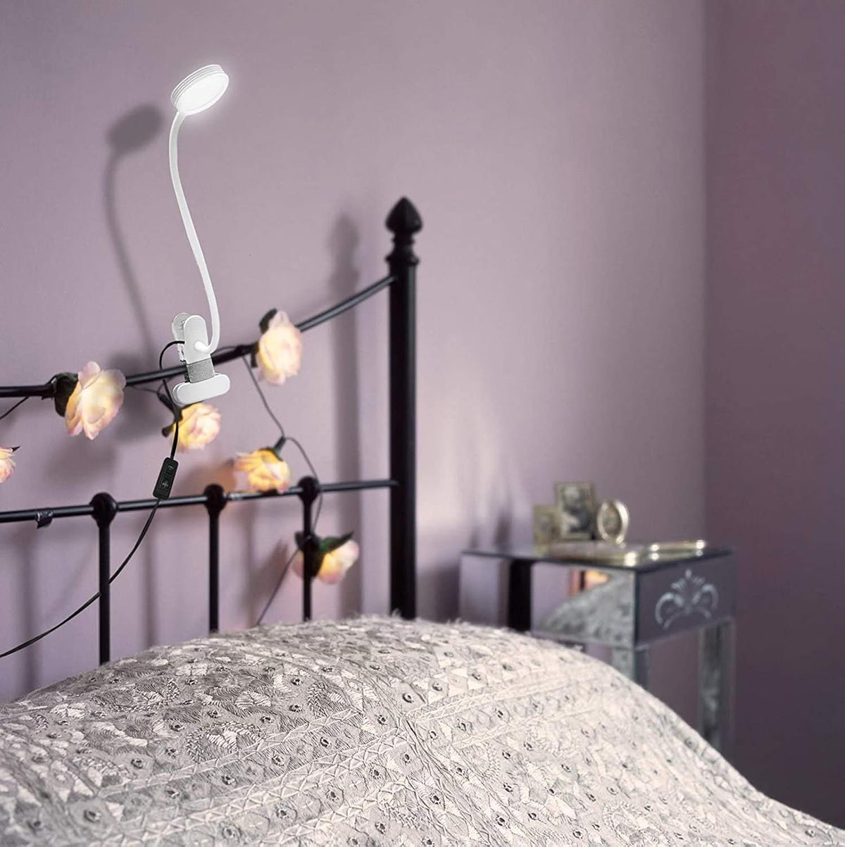 Clip on Light, Book Reading Lamp for Desk, Bed Headboard and Dorm